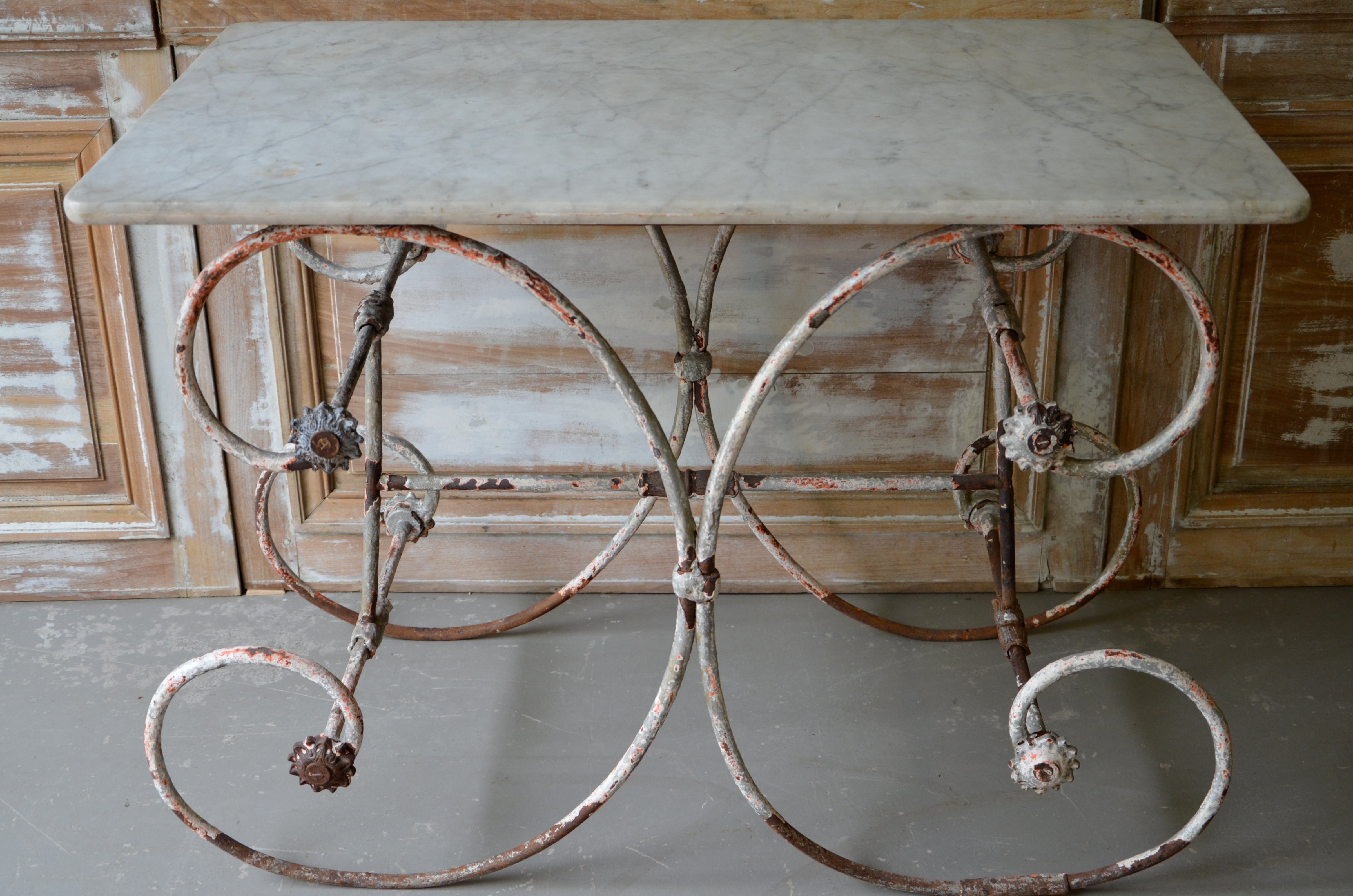19th century French Marble Top Pastry Table