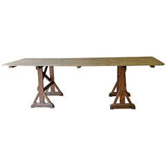 19th Century French Work or Harvest Table