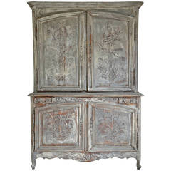 18th Century Period French Painted Buffet a Deux Corps