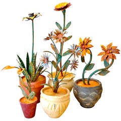 Retro Spanish Flower pots. Spain circa 1920-50