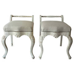 Pair of 19th century Swedish Stools Pair of 19th century Swedish Stools