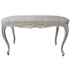 Painted Small Louis XV Style Bench 11
