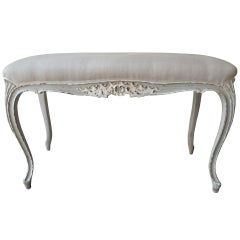 Painted Small Louis XV Style Bench