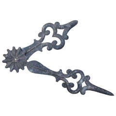 Antique A Pair of French 19th century Iron Clock Hands