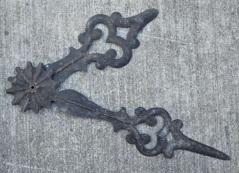 A Pair of French 19th century Iron Clock Hands
