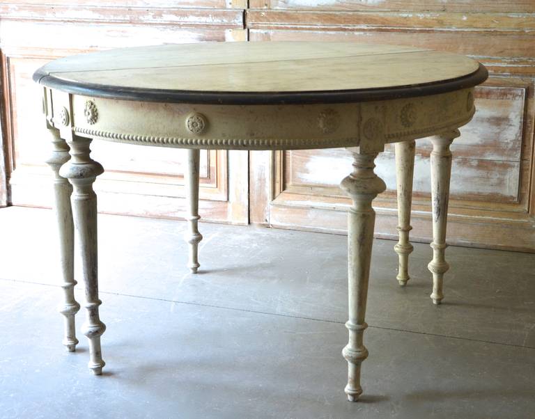 Pair of 19th Century Swedish Demilune Tables