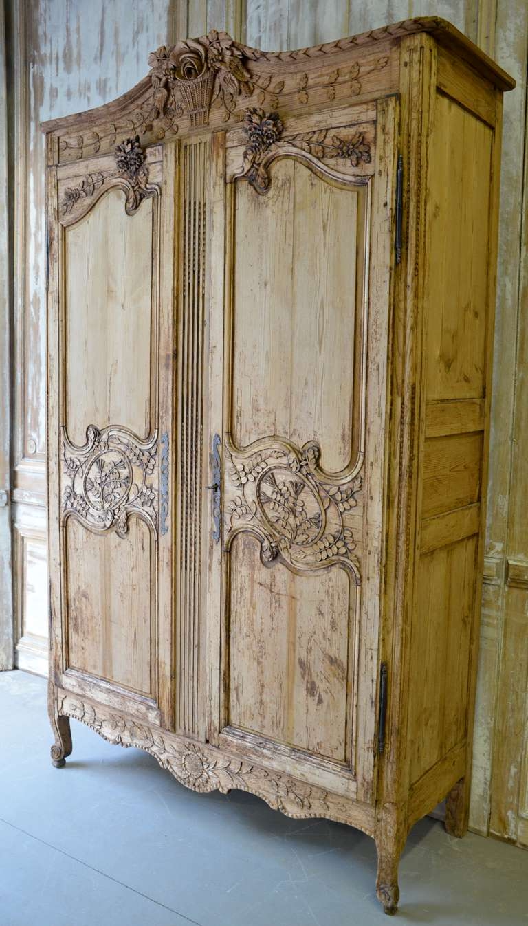 Louis XV 18th Century Normandy Marriage Armoire. France.