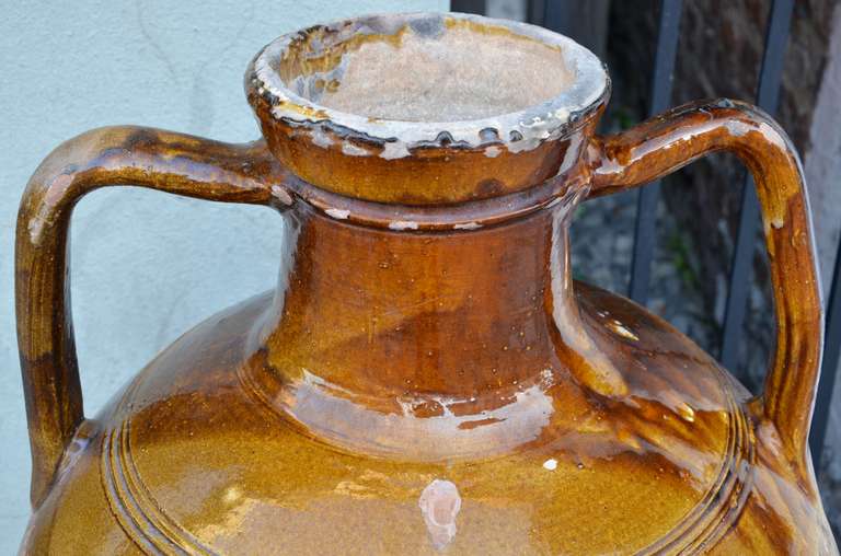 19th century Italian Terracotta Jar, Capasone In Good Condition In Charleston, SC