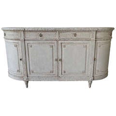19th century Louis XVI Style Painted Enfilade with Rounded Form