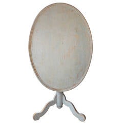 Period Gustavian Oval Tray Pedestal Table
