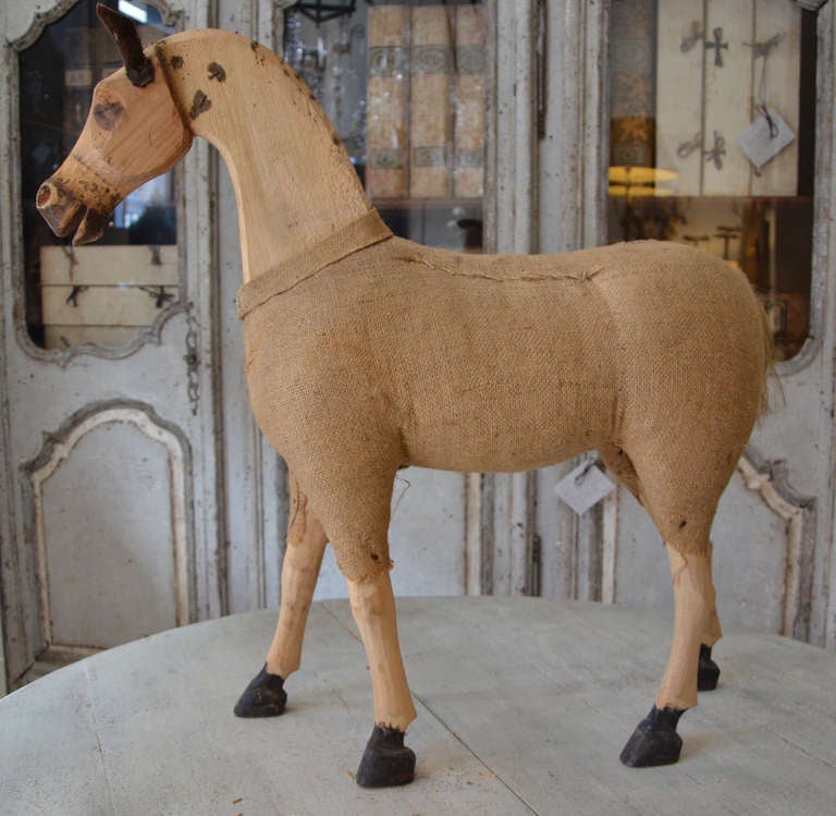 19th Century French Toy Horse Fragment In Good Condition In Charleston, SC