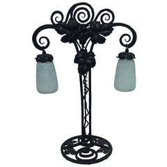 Fantastic Art Nouveau Table Lamp By Daum, Nancy 12