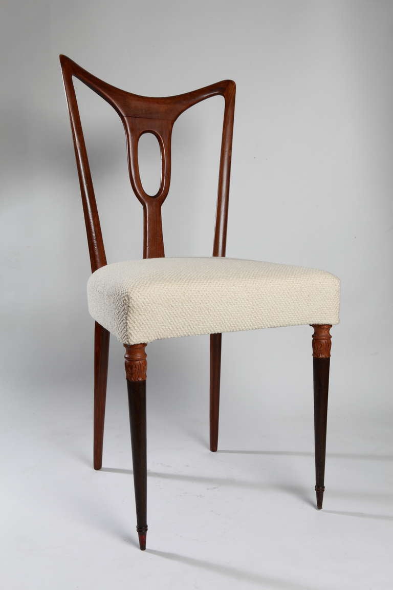 Set Of 6 Rosewood Dining Chairs Attributed to Guglielmo Ulrich 1