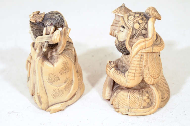 antique japanese ivory figurines