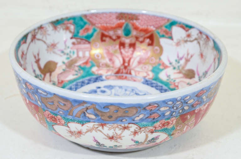 Antique Japanese Porcelain Ceramic Imari Bowl