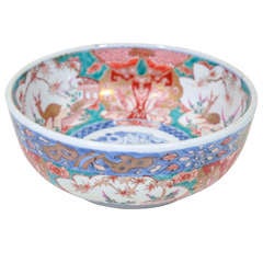 Antique Japanese Porcelain Ceramic Imari Bowl