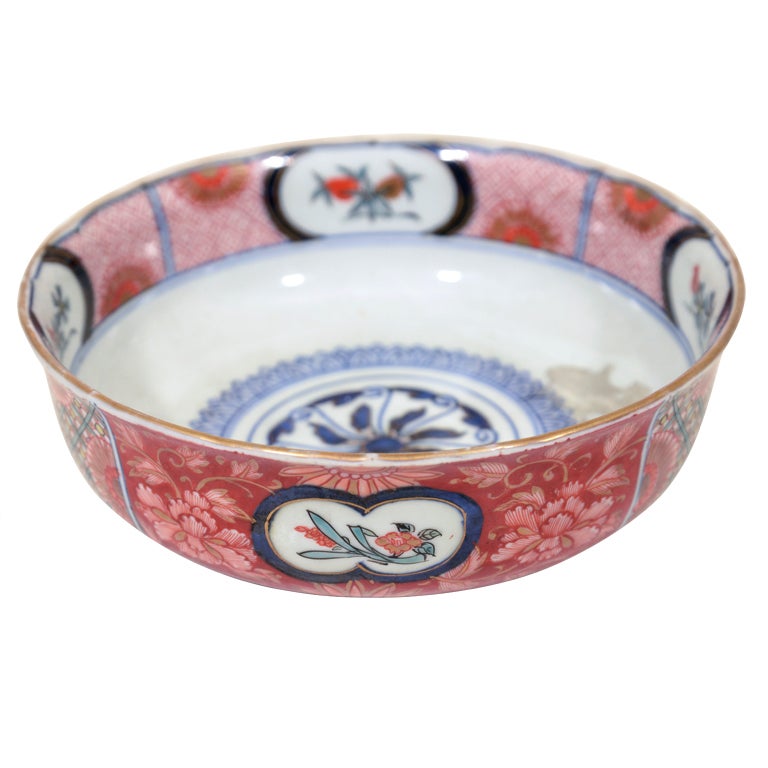 Japanese Porcelain Imari Bowl For Sale