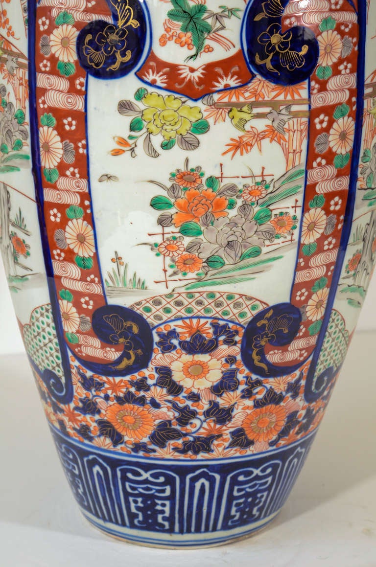 Antique Japanese Oriental Hand Painted Porcelain Ceramic Imari vase 4