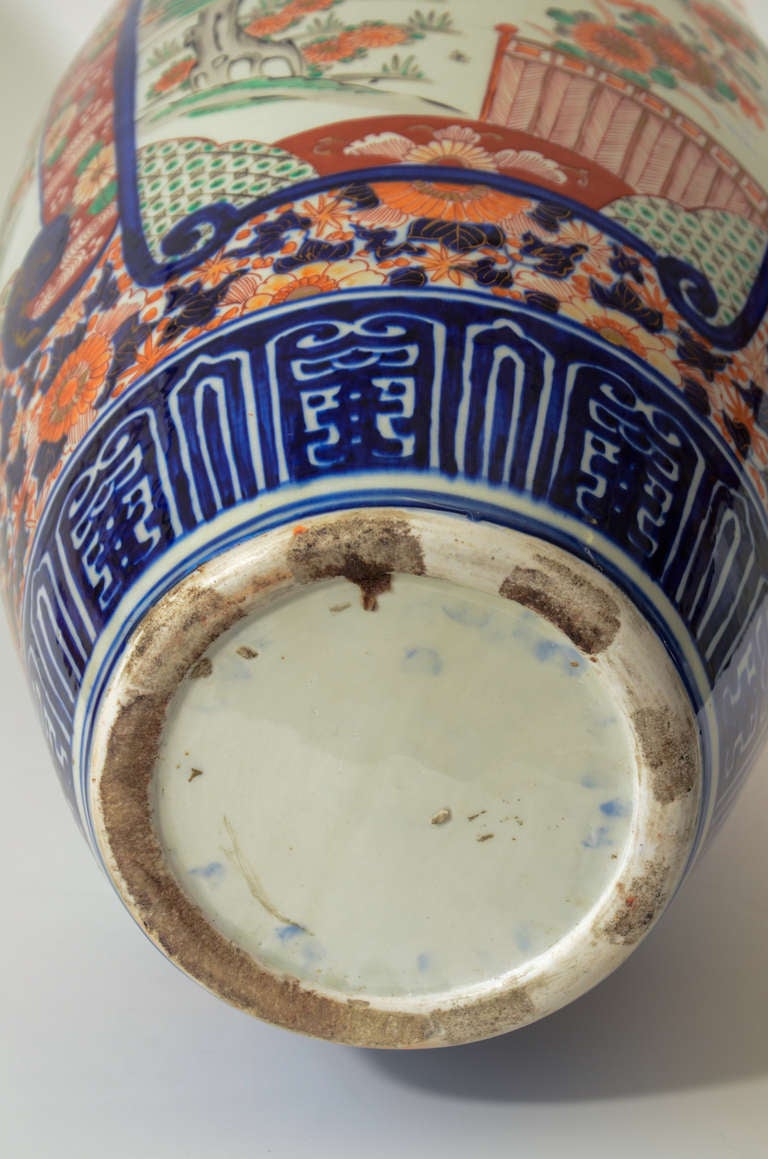 Antique Japanese Oriental Hand Painted Porcelain Ceramic Imari vase 6