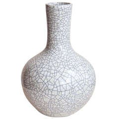 Chinese Porcelain Crackleware Vase or Lamp Base