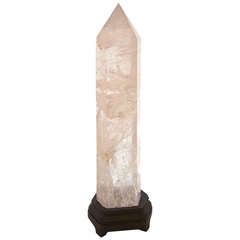 21 inch Natural Rock Crystal Obelisk