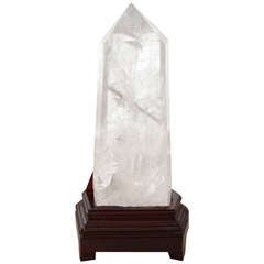 Natural Rock Crystal Obelisk