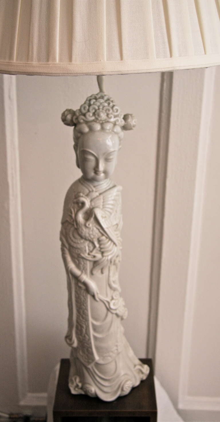 Chinese Porcelain Blanc de Chine Lamp