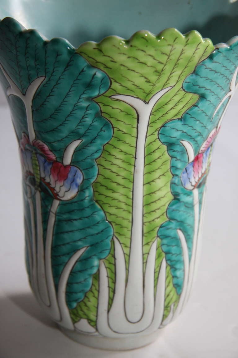 Chinese Porcelain Cabbage Leaf Vase For Sale 1