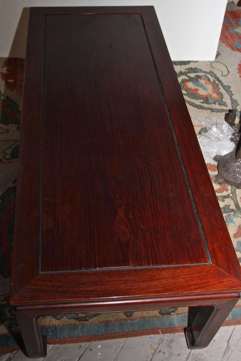 Mid-20th Century Chinese Rosewood Coffee Table For Sale
