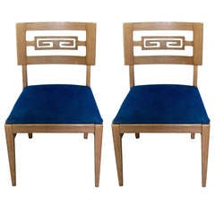 Pair of Faux Finish Chairs in the Style of James Mont