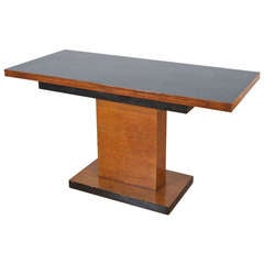 1930's Art Deco Ebonized Fruitwood Console Table