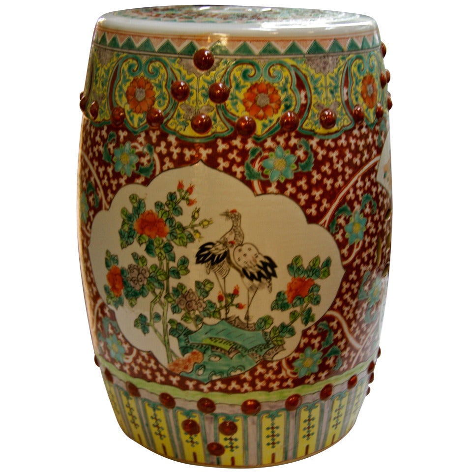 Antique Chinese Porcelain Garden Stool For Sale