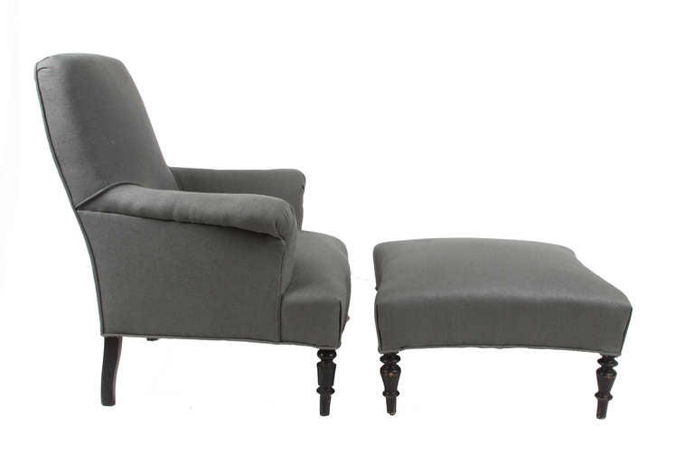 Napoleon III Chair and Ottoman