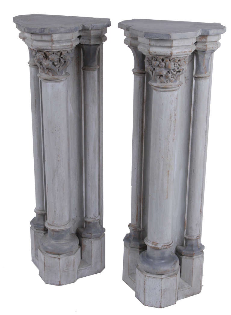 Pair of French Eglise Colonnes (Church Pedestals)