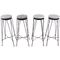 Retro Set of French Parlor Stools