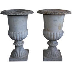 Pair of Monumental French 50" Urns