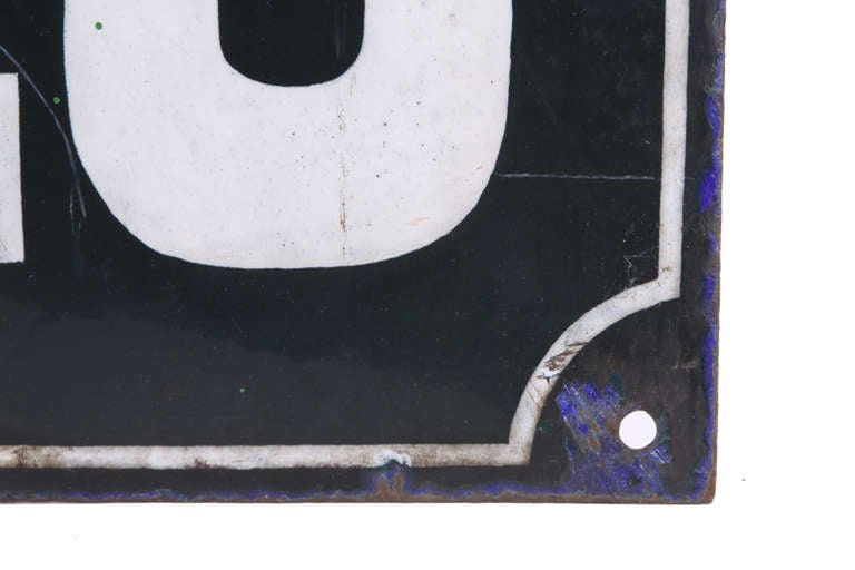 Vintage French Fur & Leather Shop Sign