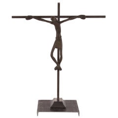 Rare Elie Pellegrin Signed Bronze Crucifix