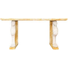 19th Century Sienna Marble Italian Console Table 9