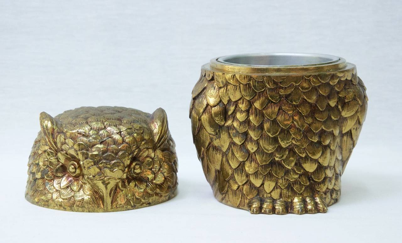Mid-Century Modern Owl Shaped Ice Bucket by Mauro Manetti
