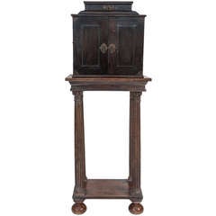 An Early 17th Century Flemish Ebony Veneered Table Cabinet 11