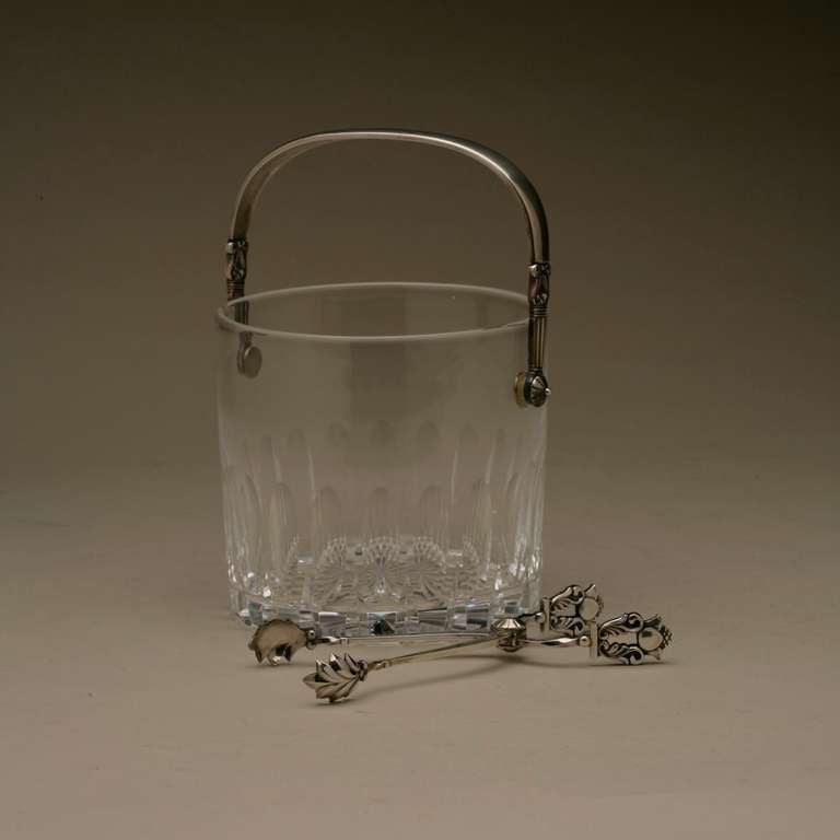 Georg Jensen "Acorn" Ice Bucket and Tongs by Johan Rohde, no. 1137