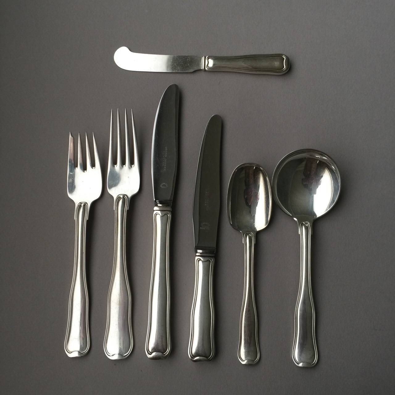 Georg Jensen Extra Large Cutlery Set In The 