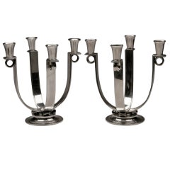 Georg Jensen Very Rare Art Deco Candelabra, No. 623B