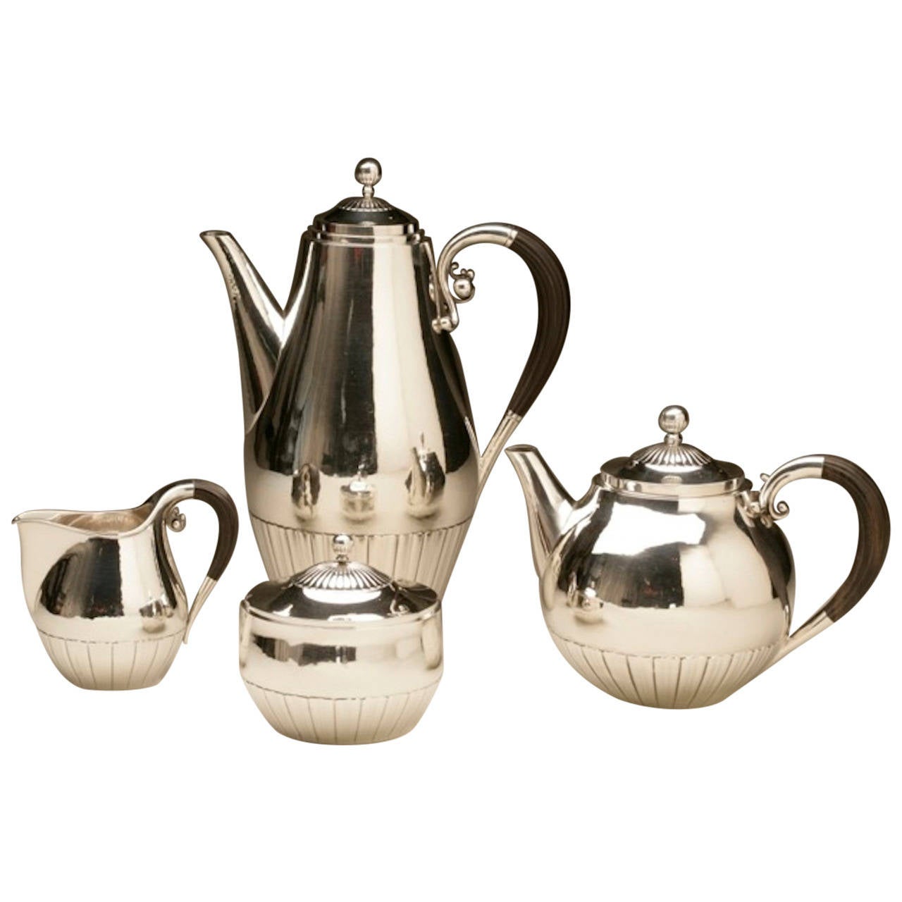 Jensen "Cosmos" Coffee and Tea Set, No. 45 at 1stDibs