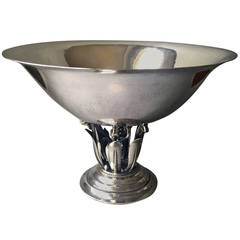 Georg Jensen Sterling Silver Centerpiece Bowl No. 196 by Johan Rohde
