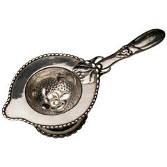 Antique Evald Nielsen 830 Silver Art Nouveau Tea Strainer No. 16