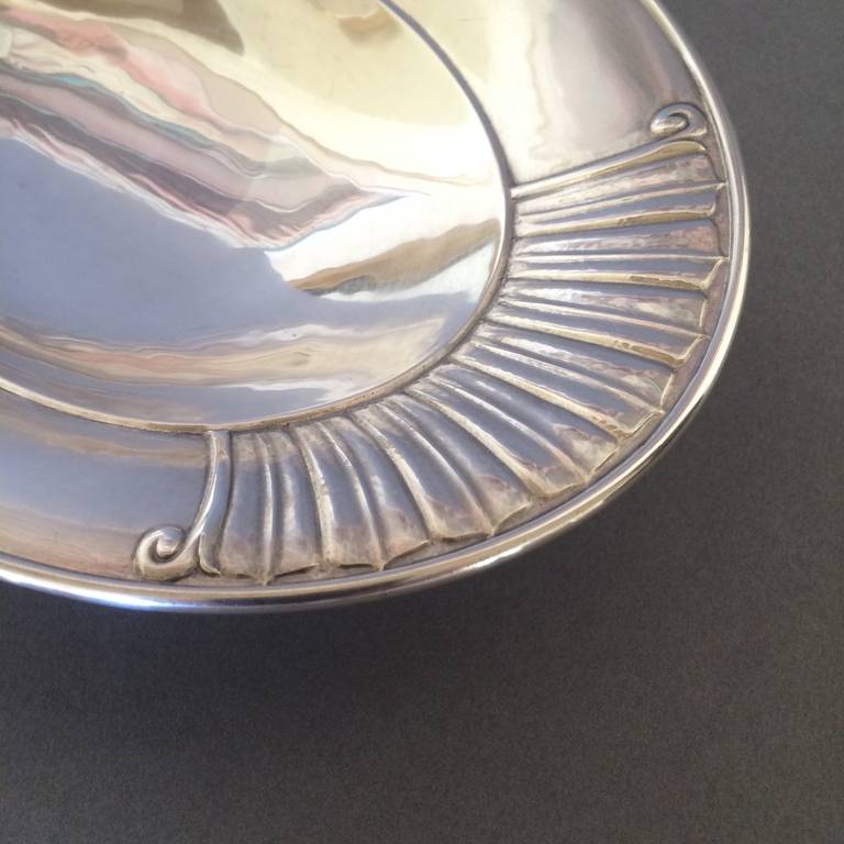Danish Georg Jensen Serving Footed Dish No. 45 by Johan Rohde
