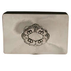 Georg Jensen Table Box with Flower Motif Design No. 507A