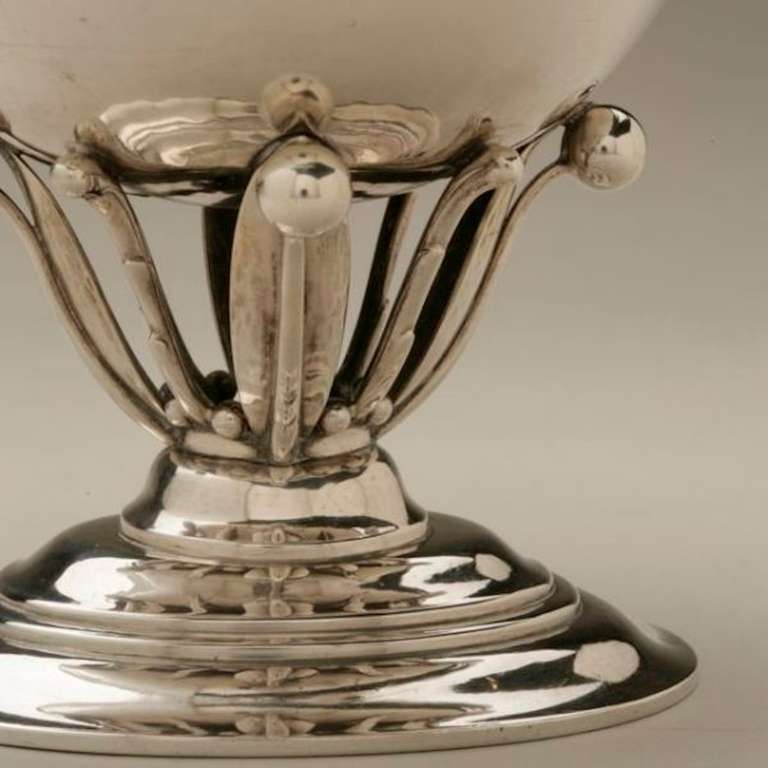 Danish Georg Jensen Oval Footed Bowl, No. 6